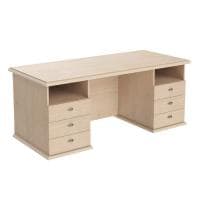  Стол руководителя двухтумбовый RSDT 188 (RAUT) 1800x800x750 Бук Тиара 