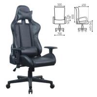 Игровое кресло BRABIX "GT Carbon GM-115", две подушки, экокожа, черное