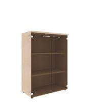 Шкаф средний с тонированным стеклом XMC 85.2 (Xten) 850x430x1165 Бук Тиара