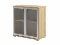  Шкаф со стеклом S-653 (Space) 800х430х840 Дуб телемарк