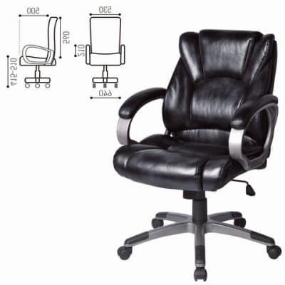 Кресло руководителя BRABIX Eldorado EX-504 Экокожа, цвет черный